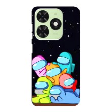 Чехол Амонг Ас для Tecno Pop 8 (AlphaPrint) (Скины в космосе)