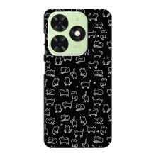 Чехол с принтом для Tecno Pop 8 (AlphaPrint) Модные коты (Меленькие котики)