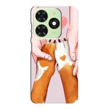 Чехол (ТПУ) Милые собачки для Tecno Pop 8 – Любовь к собакам