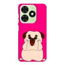 Чехол (ТПУ) Милые собачки для Tecno Pop 8 – Веселый Мопсик
