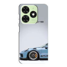 Чохол з авто Порше для Tecno Pop 8 – Блакитний Порше