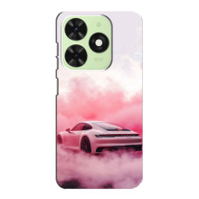Чохол з авто Порше для Tecno Pop 8 – Рожевий Порше
