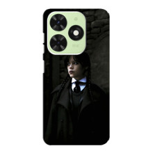 Чехол с дизайном Венздей 2 на Tecno Pop 8 – Уэнсдей в костюме