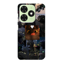 Чехол как приручить дракона на Tecno Pop 8 – Дракон коллаж