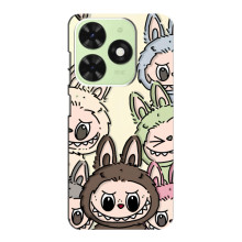 Чехол с Лабубу на Tecno Pop 8 – Коллаж Лабубу