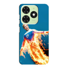 Чехол с принтом Фантастическая четверка для Tecno Pop 8 – Человек-Факел