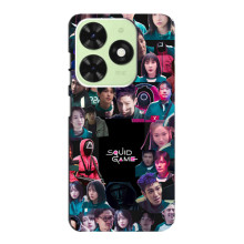 Чехол Гра в кальмара для Tecno Pop 8 – Коллаж игры кальмара