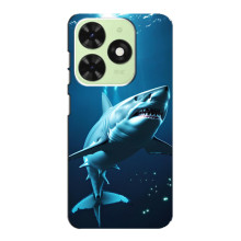 Чехол с картинкой «Хищники» для Tecno Pop 8 – Акула