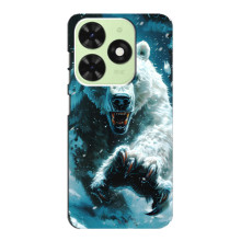 Чехол с картинкой «Хищники» для Tecno Pop 8 – Медведь