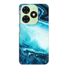Мраморный чехол на Tecno Pop 8 (VPrint) (Голубой мрамор)