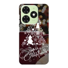 Рождественские Чехлы для Tecno Pop 8 (VPrint) (Елочка узорная)