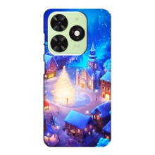 Рождественские Чехлы для Tecno Pop 8 (VPrint) (Рождественский город)