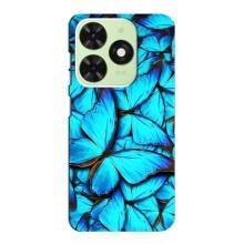 Силиконовый бампер с картинкой животных для Tecno Pop 8 (Крылья бабочек)