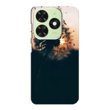 Силиконовый Чехол с одуванчиками на Tecno Pop 8 – Красивый одуванчик