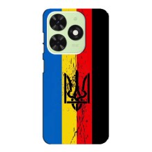 Украинские Чехлы для Tecno Pop 8 с картинкой УПА (AlphaPrint) (Флаг УПА)