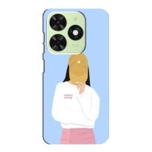 Силіконовый Чохол на Tecno Pop 8 з картинкой Модных девушек – Жовта кепка