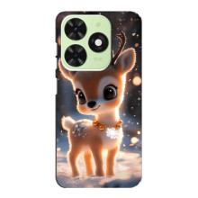 Яркий чехол для Tecno Pop 8 с Зимними Оленятами – Оленёнок