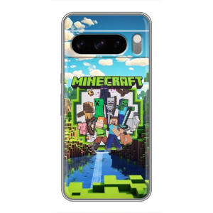 Чехол с картинками Майнкрафт для ТЕКНО Поп Х – Майнкрафт фон