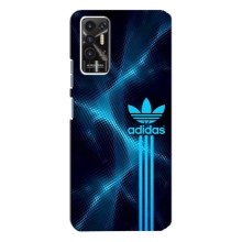 Чехлы Адидас для TECNO Pova-2 (LE7n) (AlphaPrint) (Синий Адидас)