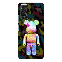 Чехлы для TECNO Pova-2 (LE7n) - Bearbrick Louis Vuitton (PREMIUMPrint) (Яркий Bearbrick)