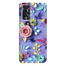 Чехлы с Цветами для TECNO Pova-2 (LE7n) (VPrint) (Цветочный дизайн)