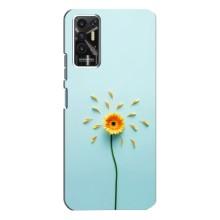 Чехлы с Цветами для TECNO Pova-2 (LE7n) (VPrint) (Желтый цветок)