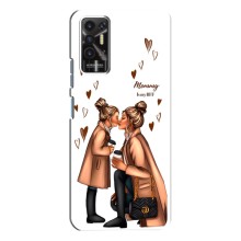 Чехол с печатью для TECNO Pova-2 (LE7n) - (Мама с ребенком) (AlphaPrint) (Дочка и мама)