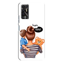 Чехол с печатью для TECNO Pova-2 (LE7n) - (Мама с ребенком) (AlphaPrint) (Мама с сыном)