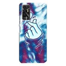 Чехол с принтом для TECNO Pova-2 (LE7n) (AlphaPrint - Знак сердечка)