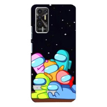Чехол Амонг Ас для TECNO Pova-2 (LE7n) (AlphaPrint) (Скины в космосе)