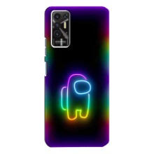 Чехол Амонг Ас для TECNO Pova-2 (LE7n) (AlphaPrint) (Яркий скин)