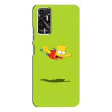 Чехол с Симпсонами для TECNO Pova-2 (LE7n) (VPrint) (Барт Симпсон)