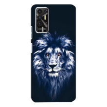 Чохол з картинкою ЛЕВ для TECNO Pova-2 (LE7n) (VPrint) (Синій Лев)