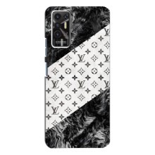 Чехол Стиль Louis Vuitton на TECNO Pova-2 (LE7n) (LV на белом)