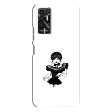 Чехлы Венсдей на TECNO Pova-2 (LE7n) Уэнсдей (AlphaPrint) (танец Уэнздей)