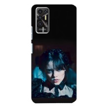 Чехлы Венсдей на TECNO Pova-2 (LE7n) Уэнсдей (AlphaPrint) (взгляд Уэнздей)