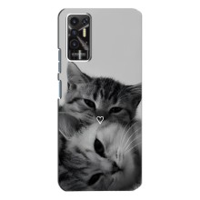 Чехол с рисунком кот на TECNO Pova-2 (LE7n) (Пара котов)