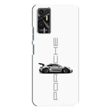 Чохол з авто Порше для TECNO Pova-2 (LE7n) – білий порше