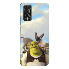 Чохол з мультфільмом Шрек на TECNO Pova-2 (LE7n) – Шрек і осел