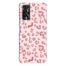 Чехол с розовым рисунком для TECNO Pova-2 (LE7n) (Розовый леопард)