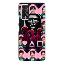 Чехол Гра в кальмара для TECNO Pova-2 (LE7n) – Персонажи игры кальмара