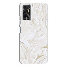 Мраморный чехол на TECNO Pova-2 (LE7n) (VPrint) (Белый мрамор)