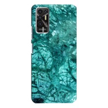 Мраморный чехол на TECNO Pova-2 (LE7n) (VPrint) (Зеленый мрамор)