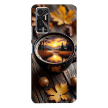 Чохол з унікальним дизайном 'Осінь з кавою' для TECNO Pova 2 (LE7n) – Темна кава