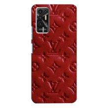 Текстурный Чехол Louis Vuitton для Техно Пова 2 (Красный ЛВ)