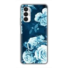 Чехлы (ART) Цветы на Tecno POVA 3 (LF7n) (VPrint) (Голубые Бутоны)