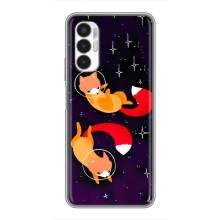 Чохли з картинкою Лисичка для Tecno POVA 3 (LF7n) (VPrint) (Лисички космонавти)