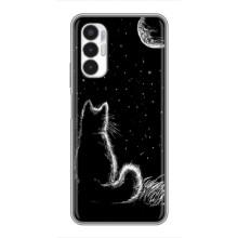 Чехол с принтом для Tecno POVA 3 (LF7n) (AlphaPrint) Модные коты (Котик и луна)