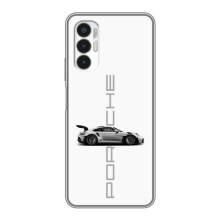 Чехол с авто Порше для Tecno POVA 3 (LF7n) – белый Порше