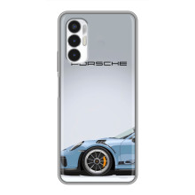Чехол с авто Порше для Tecno POVA 3 (LF7n) – Голубой Порше